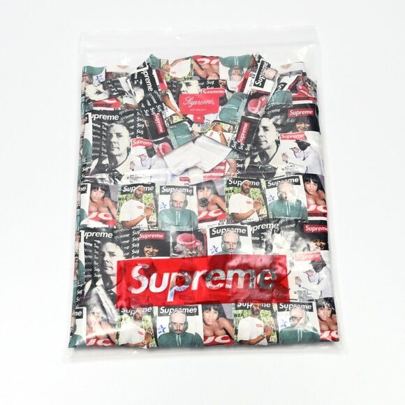 Supreme Men's Magazine Print Viscose All Over Print Shirt Button Up SS23 Medium - Picture 11 of 11
